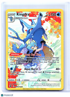 2022 Pokemon—Kingdra #TG03/TG30 Astral Radiance Trainer Gallery—UR Holo [LP]