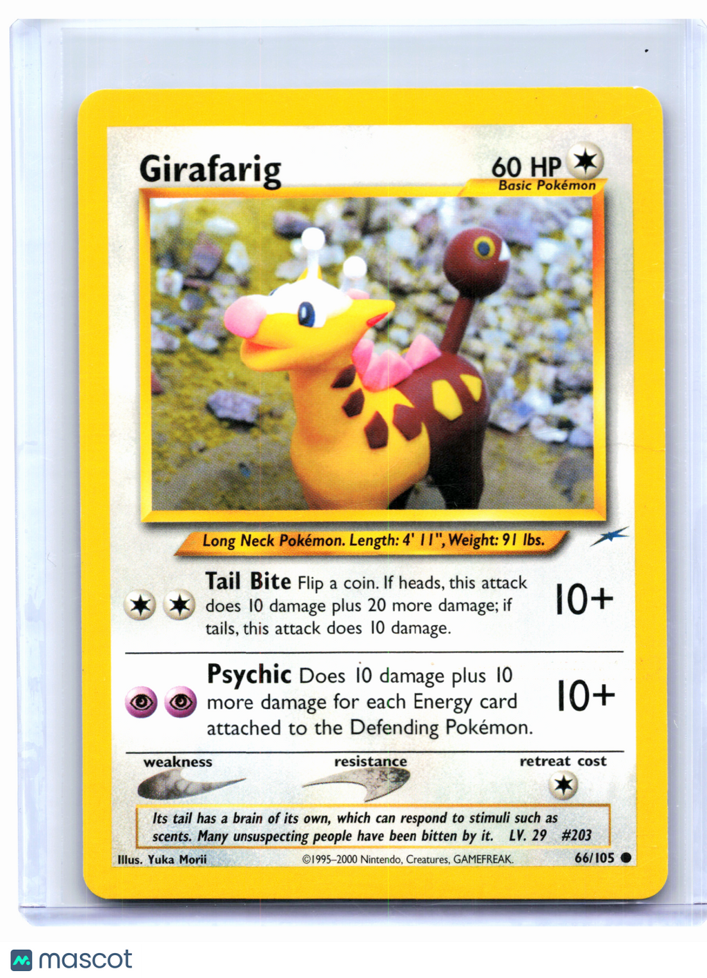 2000 Pokemon—Girafarig #66/105 Neo Destiny—Common Nonholo [Lightly Played]