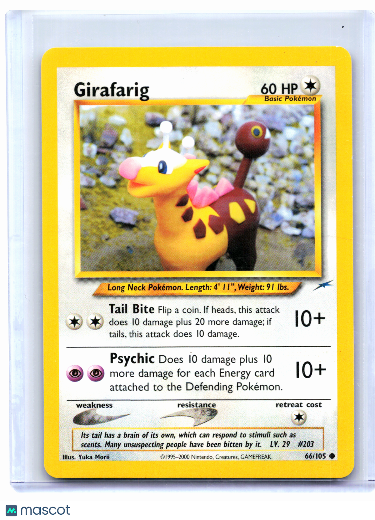 2000 Pokemon—Girafarig #66/105 Neo Destiny—Common Nonholo [Lightly Played]