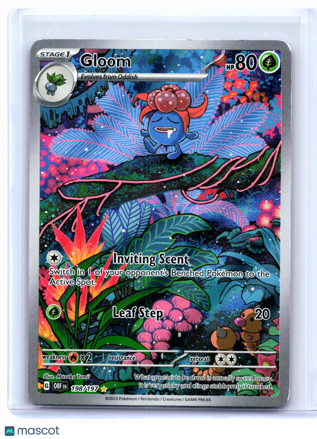 2023 Pokemon—Gloom #198/197 Obsidian Flames—Illustration Rare Holo [HP]