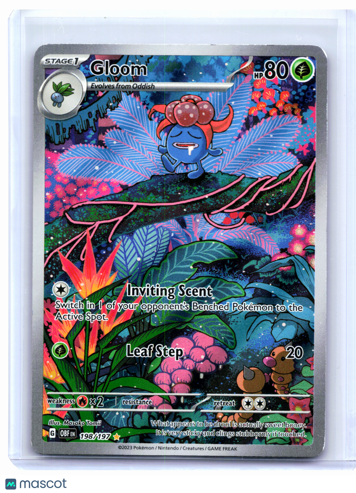 2023 Pokemon—Gloom #198/197 Obsidian Flames—Illustration Rare Holo [HP]