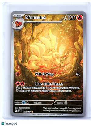 2023 Pokemon—Ninetales #199/197 Obsidian Flames—Illustration Rare Holo [HP]