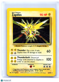 1999 Pokemon—Zapdos #16/102 Base Set—Holo Rare [Heavily Played]
