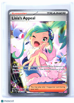 2024 Pokemon—Lisia's Appeal #246/191 Surging Sparks—SIR Holo [Damaged]