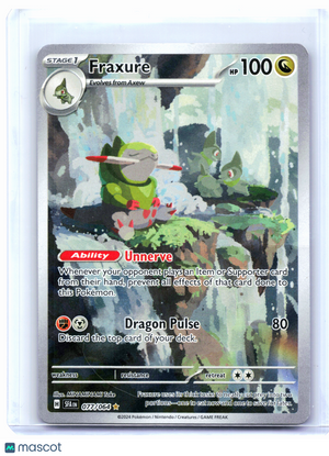 2024 Pokemon—Fraxure #077/064 Shrouded Fable—Illustration Rare Holo [Damaged]