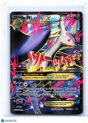 2015 Pokemon—M Latios EX #102/108 Roaring Skies—Ultra Rare Holo [Damaged]