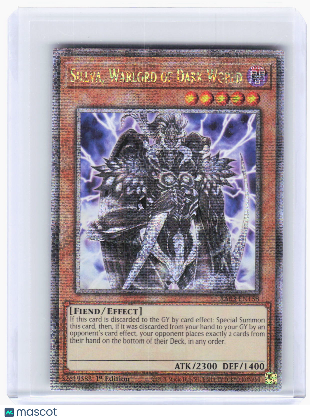 2023 Yu-Gi-Oh!—Sillva, Warlord of Dark World #RA03-EN158 (RA03)—QCSR Foil