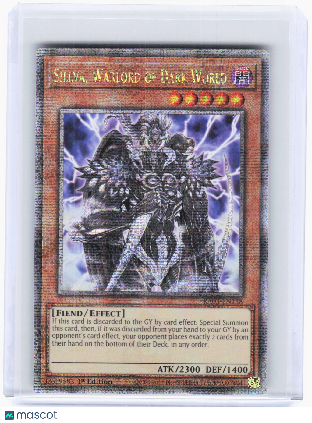 2023 Yu-Gi-Oh!—Sillva, Warlord of Dark World #RA03-EN158 (RA03)—QCSR Foil