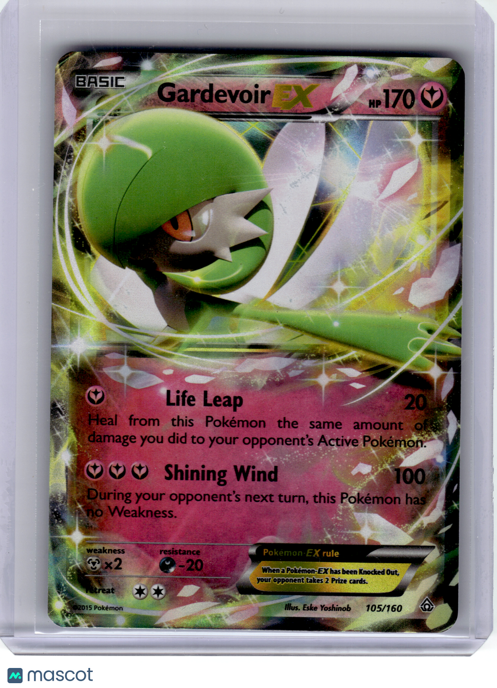 2015 Pokemon—Gardevoir EX #105 Primal Clash—Ultra Rare Holo [Heavily Played]