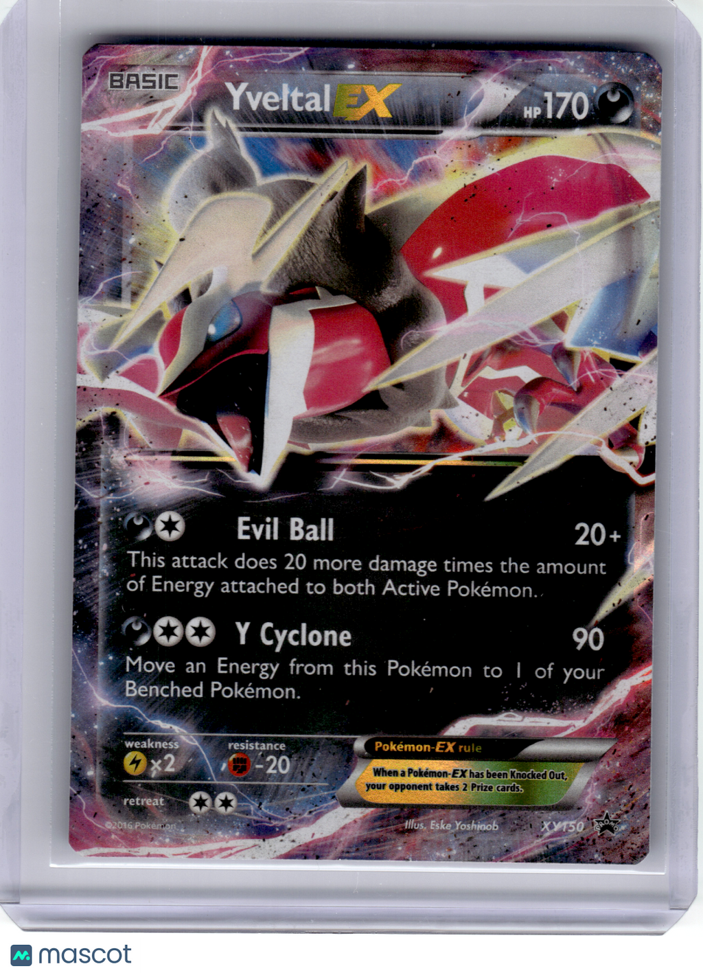 2016 Pokemon—Yveltal EX #XY150 XY—Black Star Promo Holo [Lightly Played]