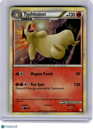 2010 Pokemon—Typhlosion #32 Deck Exclusives—Rare Cosmo Holo [Lightly Played]
