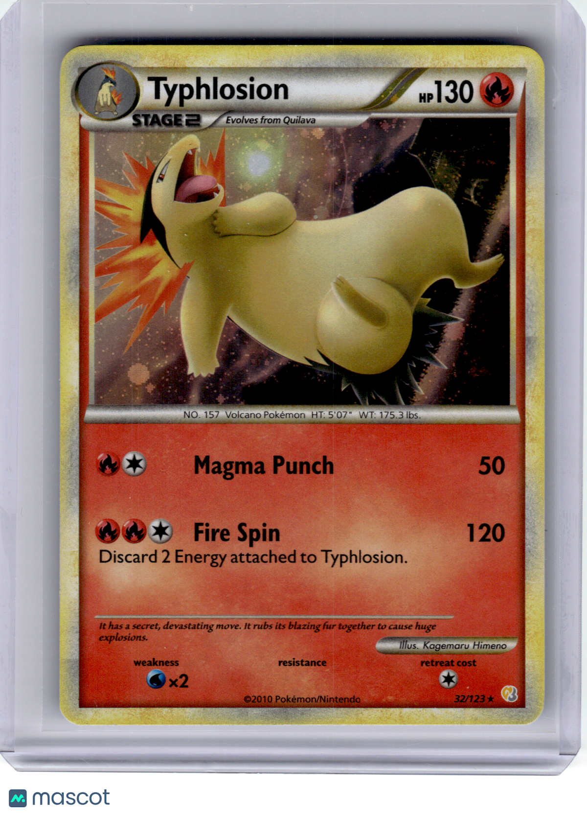 2010 Pokemon—Typhlosion #32 Deck Exclusives—Rare Cosmo Holo [Lightly Played]