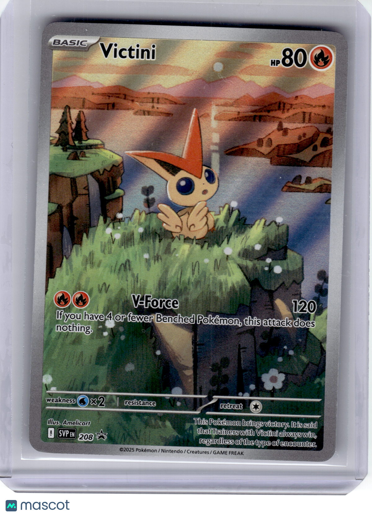 2025 Pokemon—Victini #SVP EN 208 Scarlet & Violet—Black Star Promo Holo
