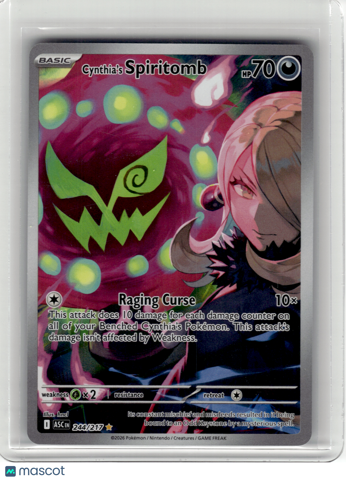 2026 Pokemon—Cynthia's Spiritomb #244 Ascended Heroes—Illustration Rare Holo