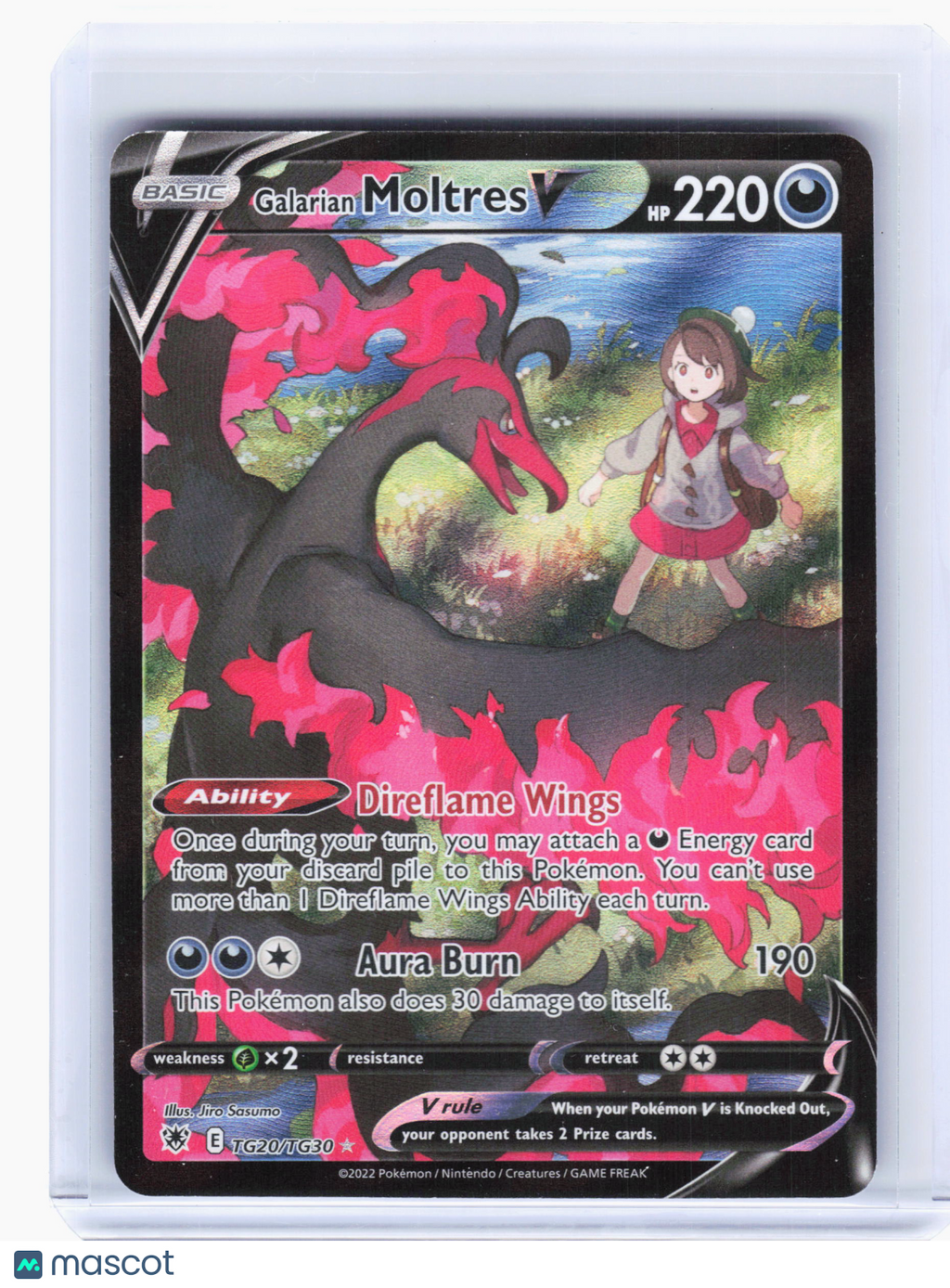 2022 Pokemon—Galarian Moltres V #TG20 Astral Radiance TG—Ultra Rare Holo [LP]