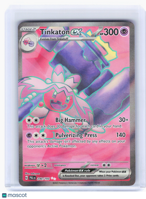 2023 Pokemon—Tinkaton ex #240 Paldea Evolved—Ultra Rare Holo [Lightly Played]