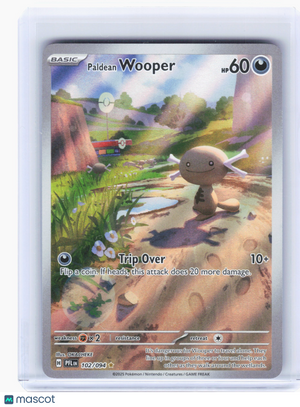 2025 Pokemon—Paldean Wooper #102 Phantasmal Flames—Illustration Rare Holo [LP]