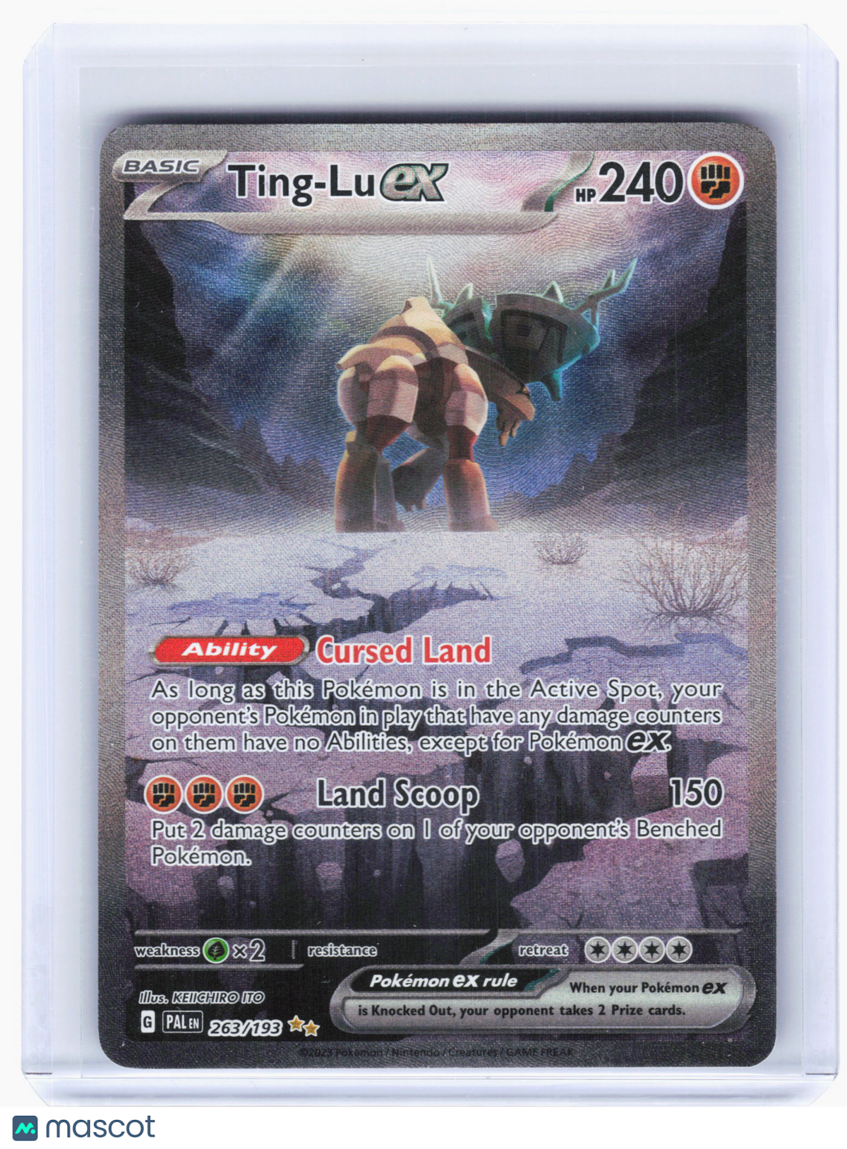 2023 Pokemon—Ting-Lu ex #263 Paldea Evolved—Special Illustration Rare Holo [MP]