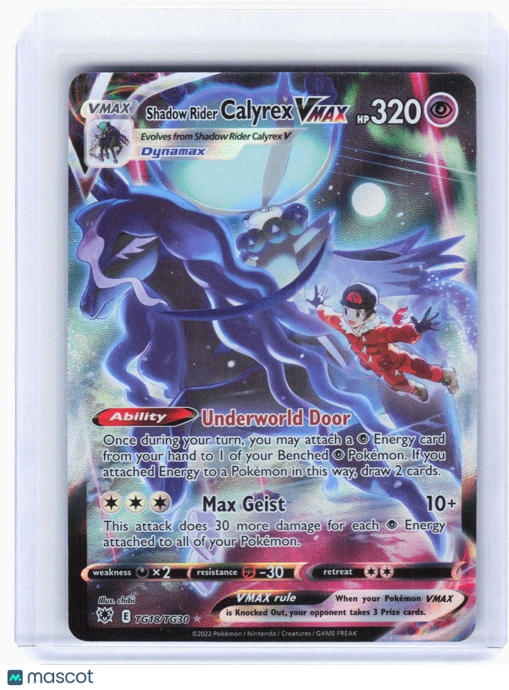2022 Pokemon—Shadow Rider Calyrex VMAX #TG18 Astral Radiance TG—Ultra Rare Holo