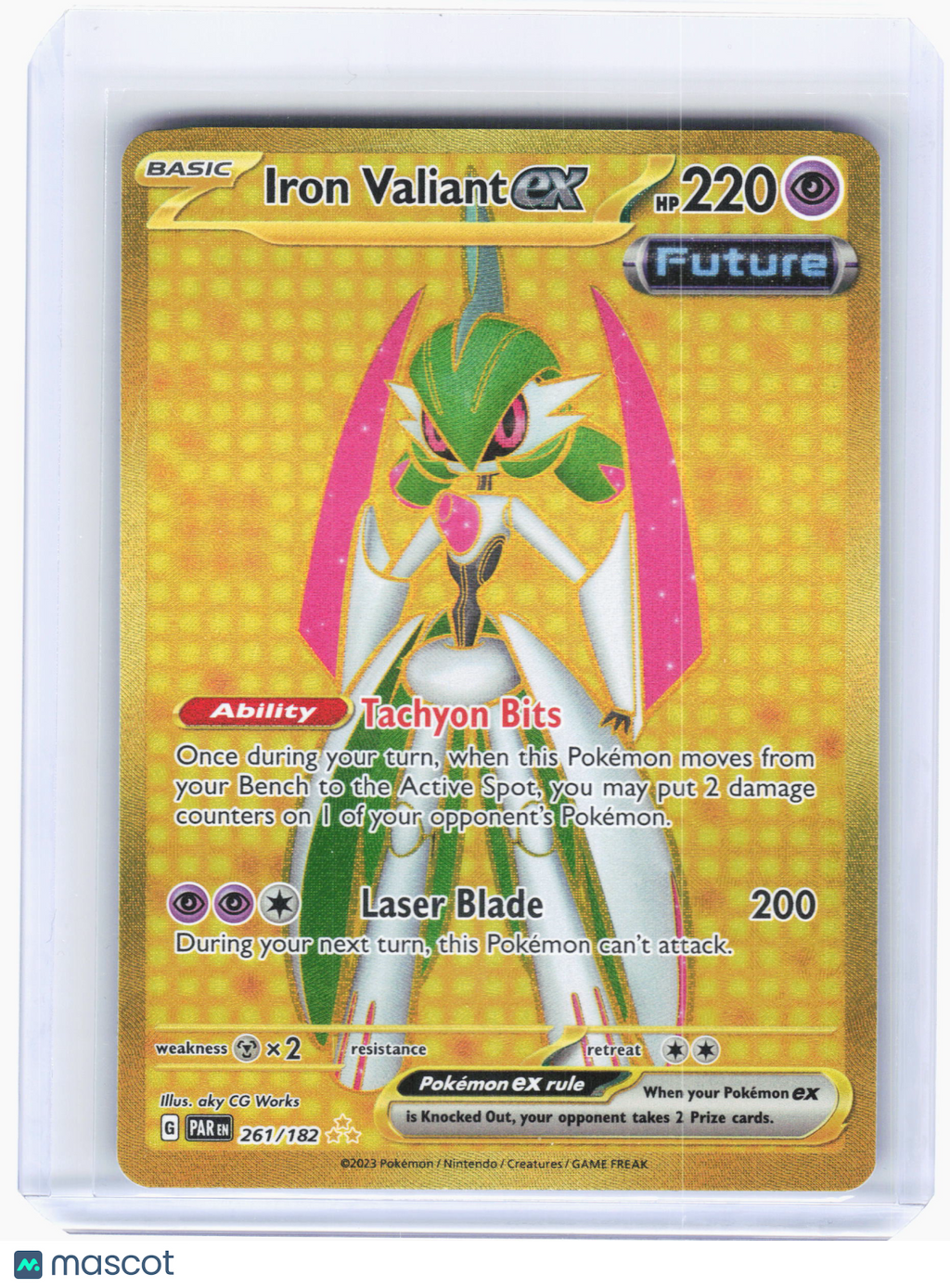 2023 Pokemon—Iron Valiant ex #261 Paradox Rift—Hyper Rare Holo
