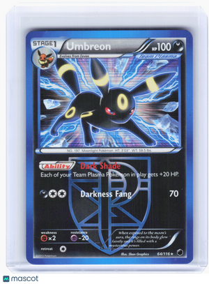 2013 Pokemon—Umbreon #64 Plasma Freeze—Holo Rare [Lightly Played]