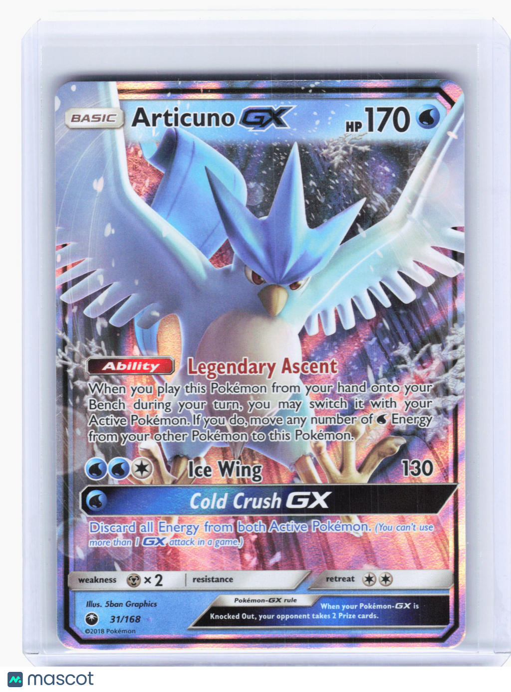 2018 Pokemon—Articuno GX #31 Celestial Storm—Ultra Rare Holo [Lightly Played]