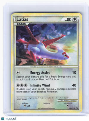 2010 Pokemon—Latias #HGSS10 HGSS Promos—Black Star Promo Cracked Ice Holo [MP]