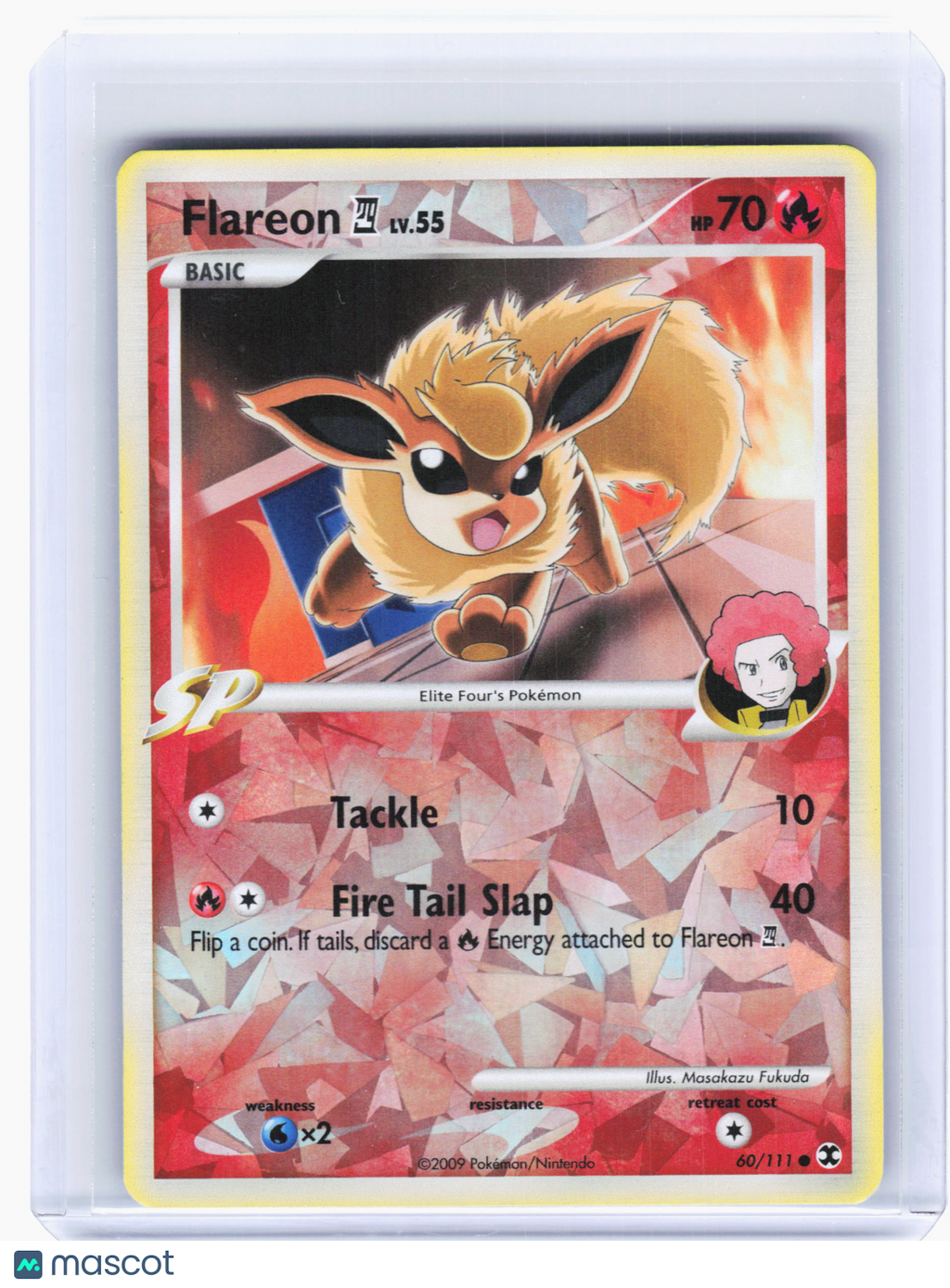 2009 Pokemon—Flareon E4 #60 Rising Rivals—Common Cracked Ice Reverse Holo [MP]