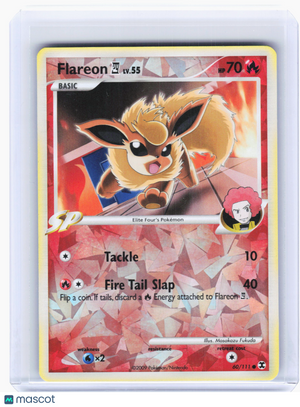2009 Pokemon—Flareon E4 #60 Rising Rivals—Common Cracked Ice Reverse Holo [MP]