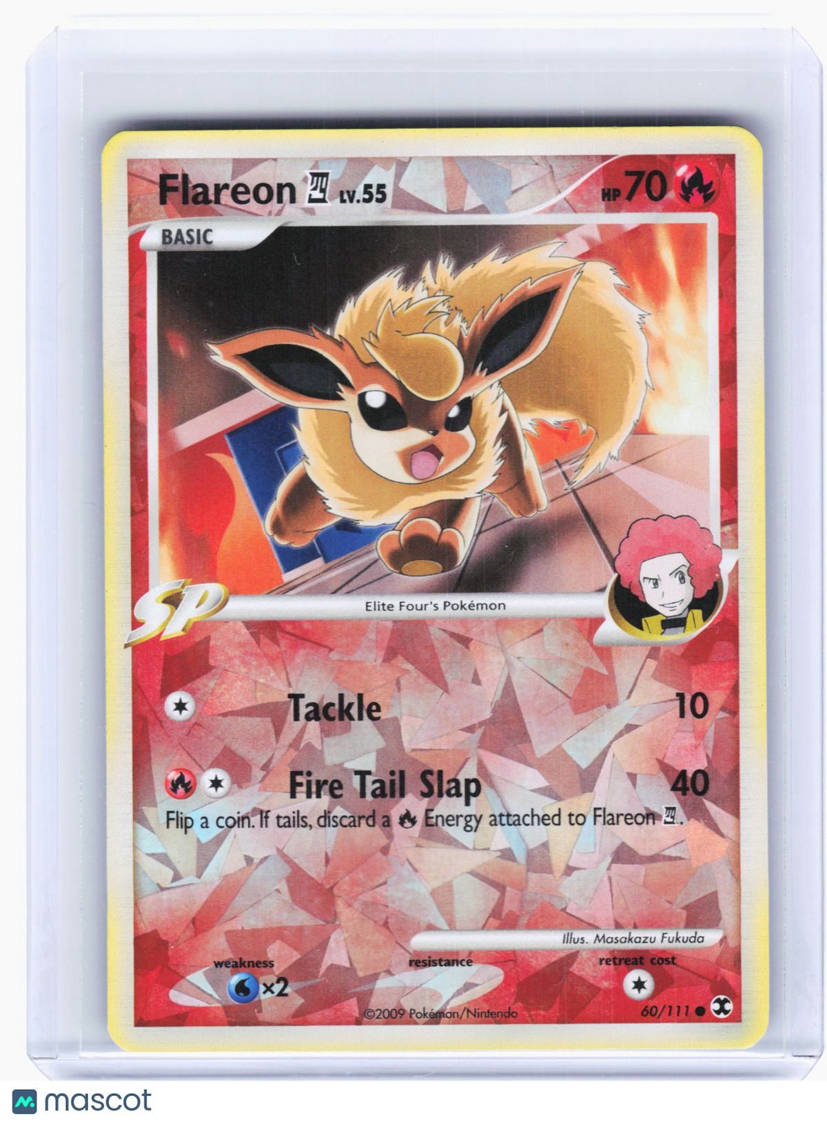 2009 Pokemon—Flareon E4 #60 Rising Rivals—Common Cracked Ice Reverse Holo [MP]