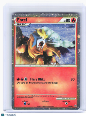 2010 Pokemon—Entei #HGSS20 HeartGold & SoulSilver—Black Star Promo Holo [HP]