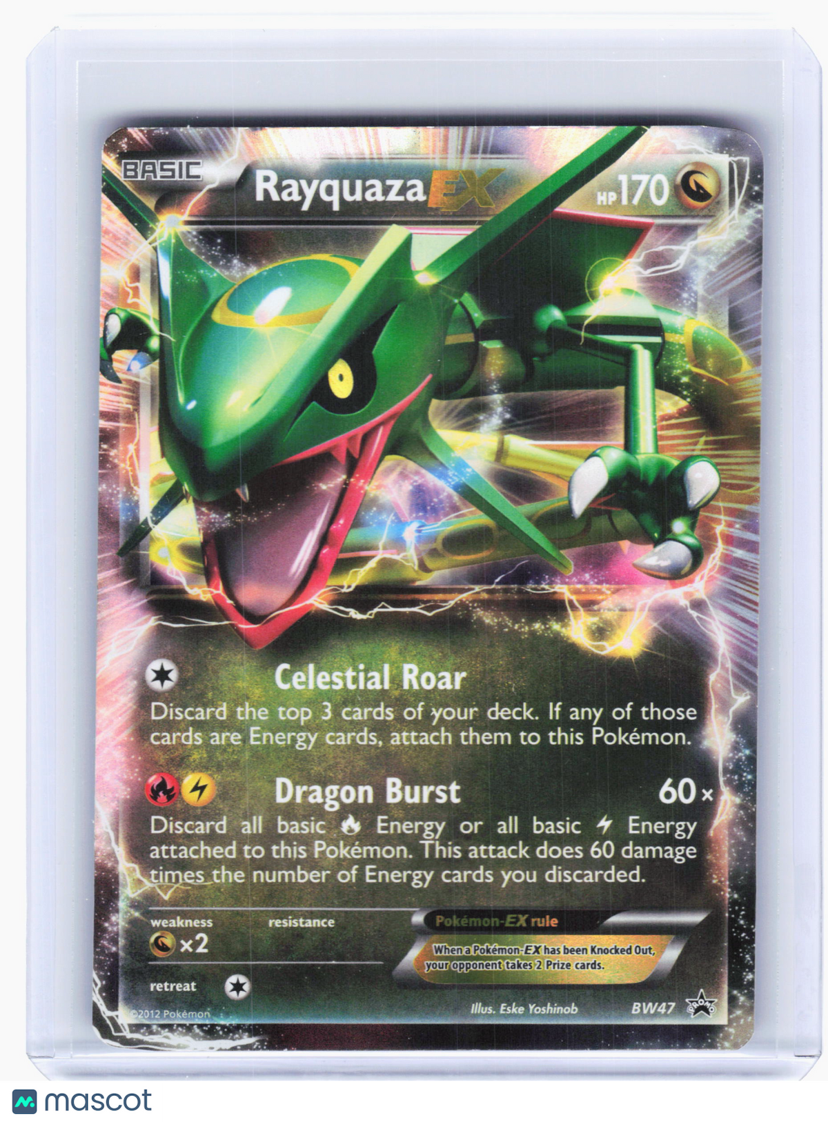 2012 Pokemon—Rayquaza EX #BW47 Black & White Promos—Black Star Promo Holo [HP]