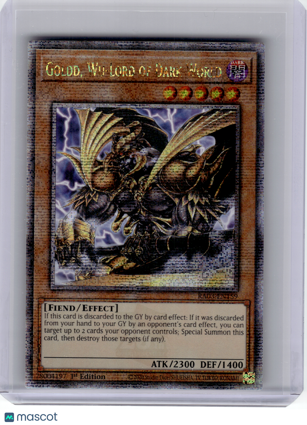 2024 YuGiOh! TCG—Goldd, Wu-Lord of Dark World #EN159 RA03—QCSR Foil (1ST Ed)