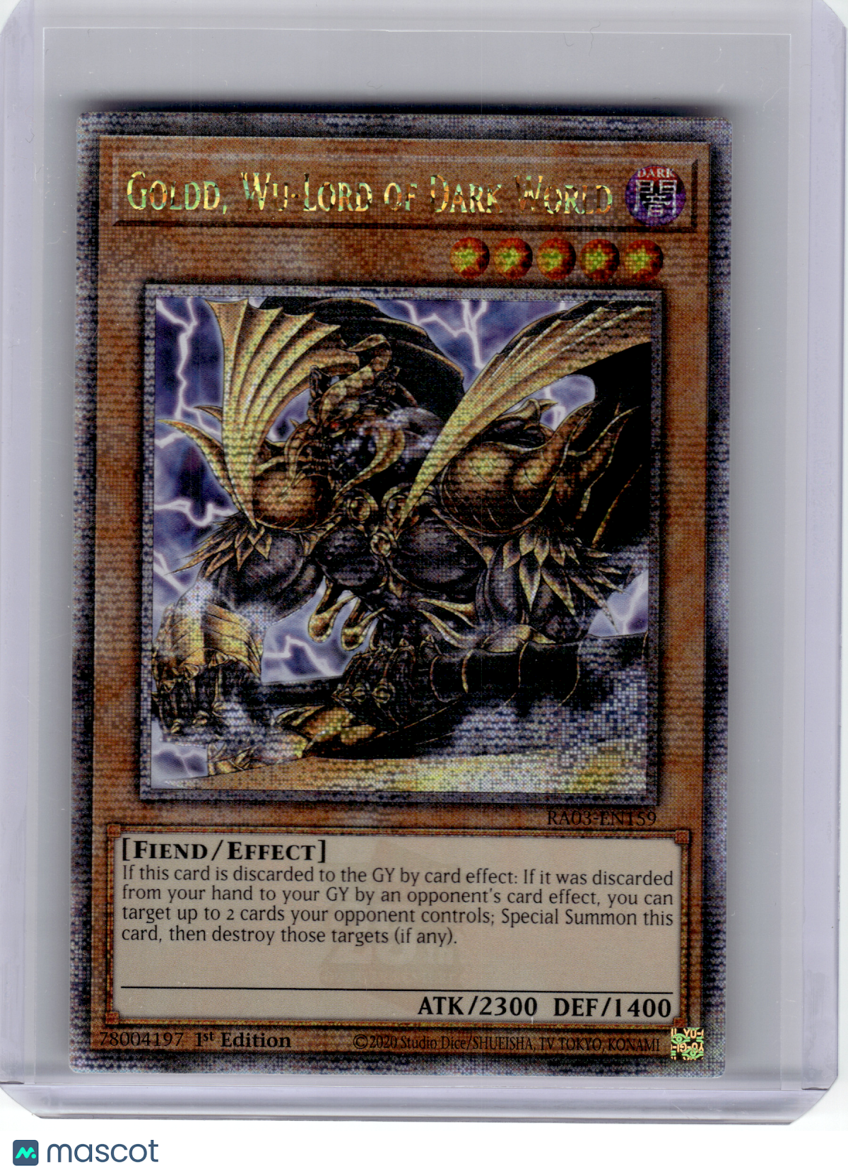 2024 YuGiOh! TCG—Goldd, Wu-Lord of Dark World #EN159 RA03—QCSR Foil (1ST Ed)