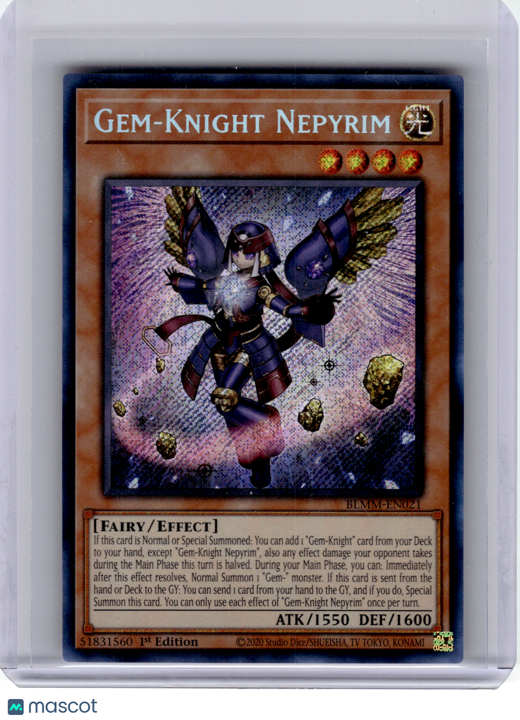 2020 Yu-Gi-Oh! TCG—Gem-Knight Nepyrim #EN021 BLMM—Secret Rare Foil (1st Edition)