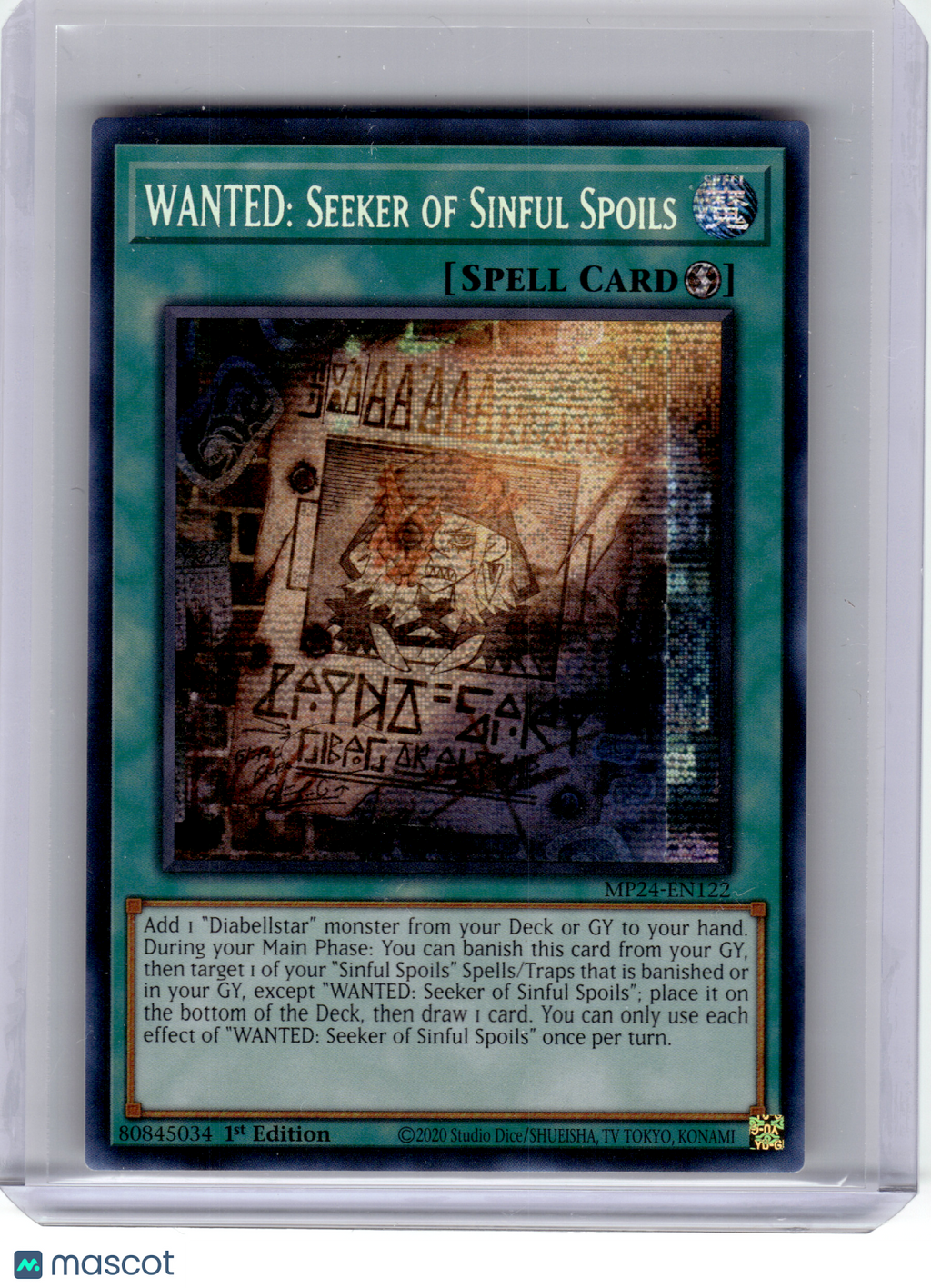 2020 YuGiOh! TCG—Wanted: Seeker Of Sinful Spoils #EN122 MP24—PSR Foil (1st Ed)