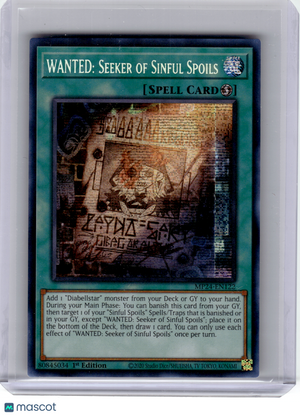 2020 YuGiOh! TCG—Wanted: Seeker Of Sinful Spoils #EN122 MP24—PSR Foil (1st Ed)