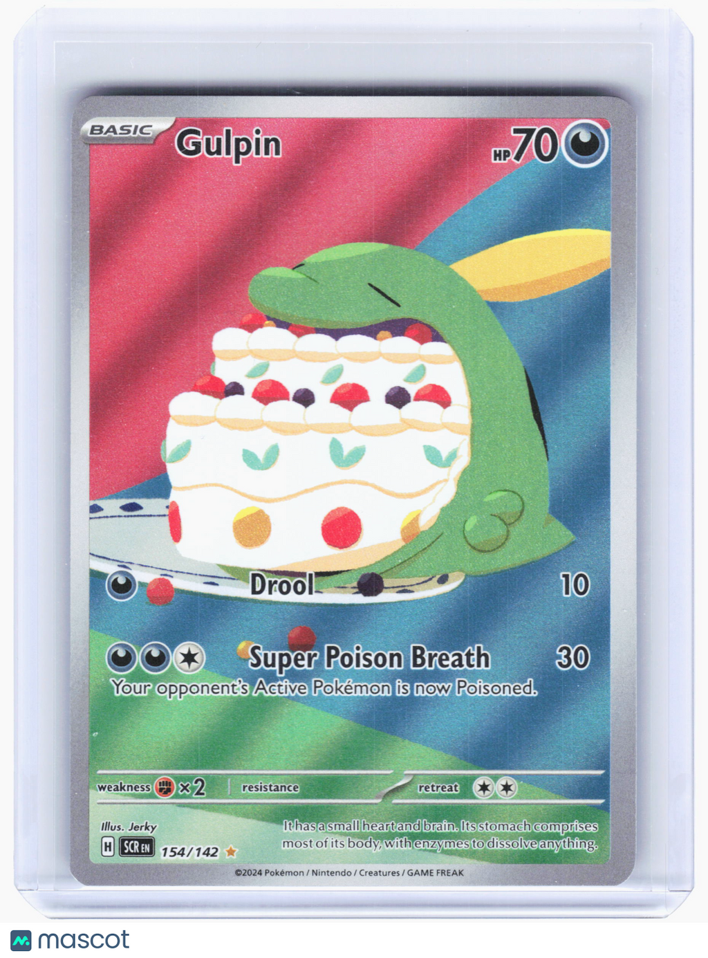 2024 Pokemon—Gulpin #154 Stellar Crown—Illustration Rare Holo