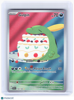 2024 Pokemon—Gulpin #154 Stellar Crown—Illustration Rare Holo