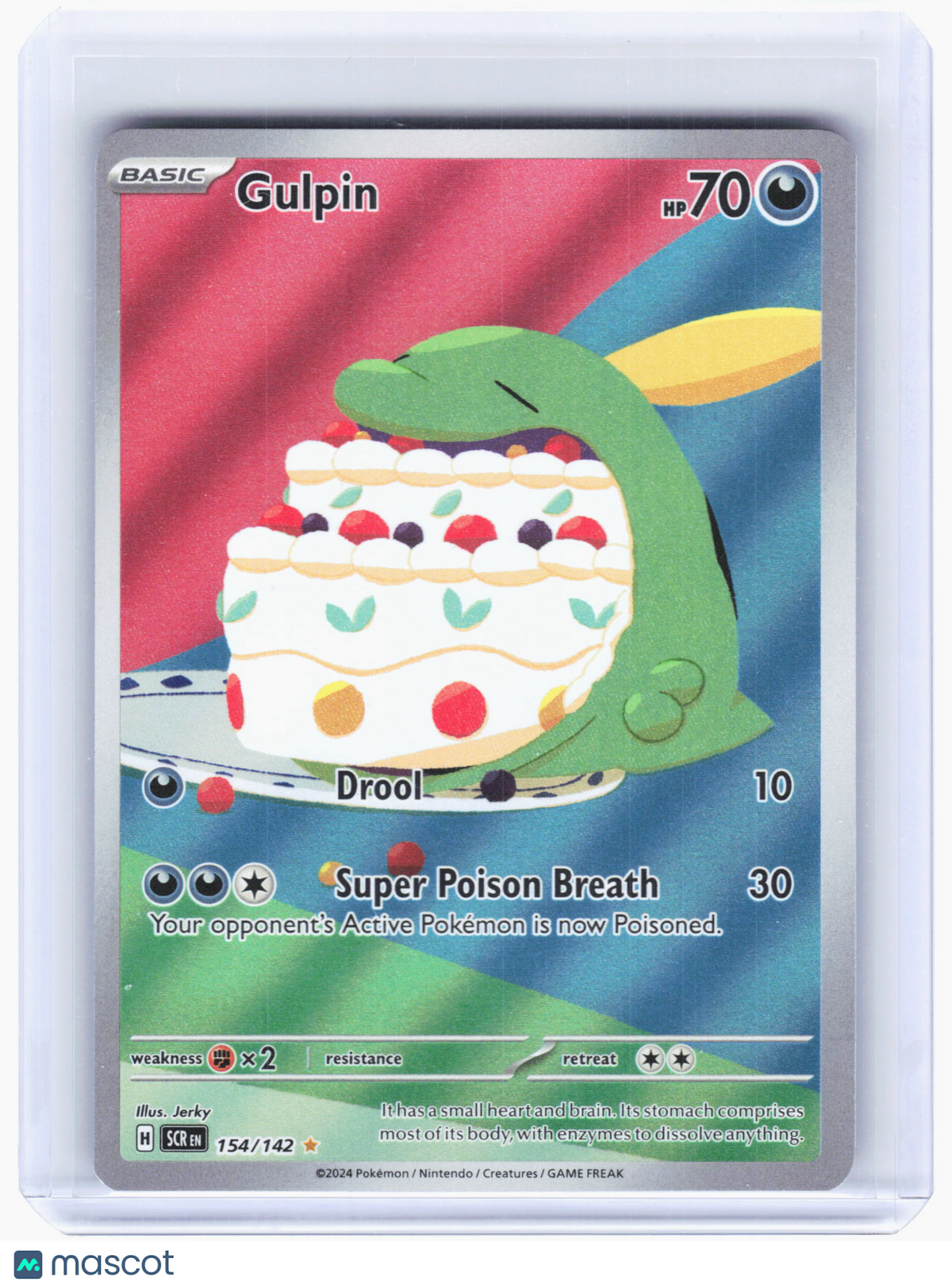 2024 Pokemon—Gulpin #154 Stellar Crown—Illustration Rare Holo