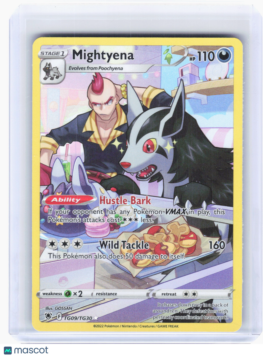 2022 Pokemon—Mightyena #TG09 Astral Radiance Trainer Gallery—Ultra Rare Holo