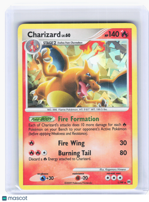 2009 Pokemon—Charizard #1 Miscellaneous Cards & Products—Cracked Ice Holo [MP]