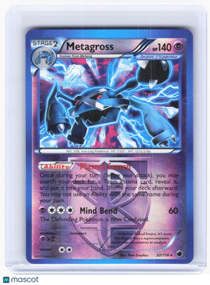 2013 Pokemon—Metagross #52 Plasma Freeze—Rare Holo [Moderately Played]