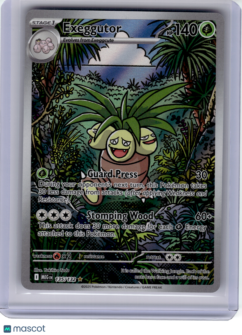 2025 Pokemon—Exeggutor #135 Mega Evolution—Illustration Rare Holo
