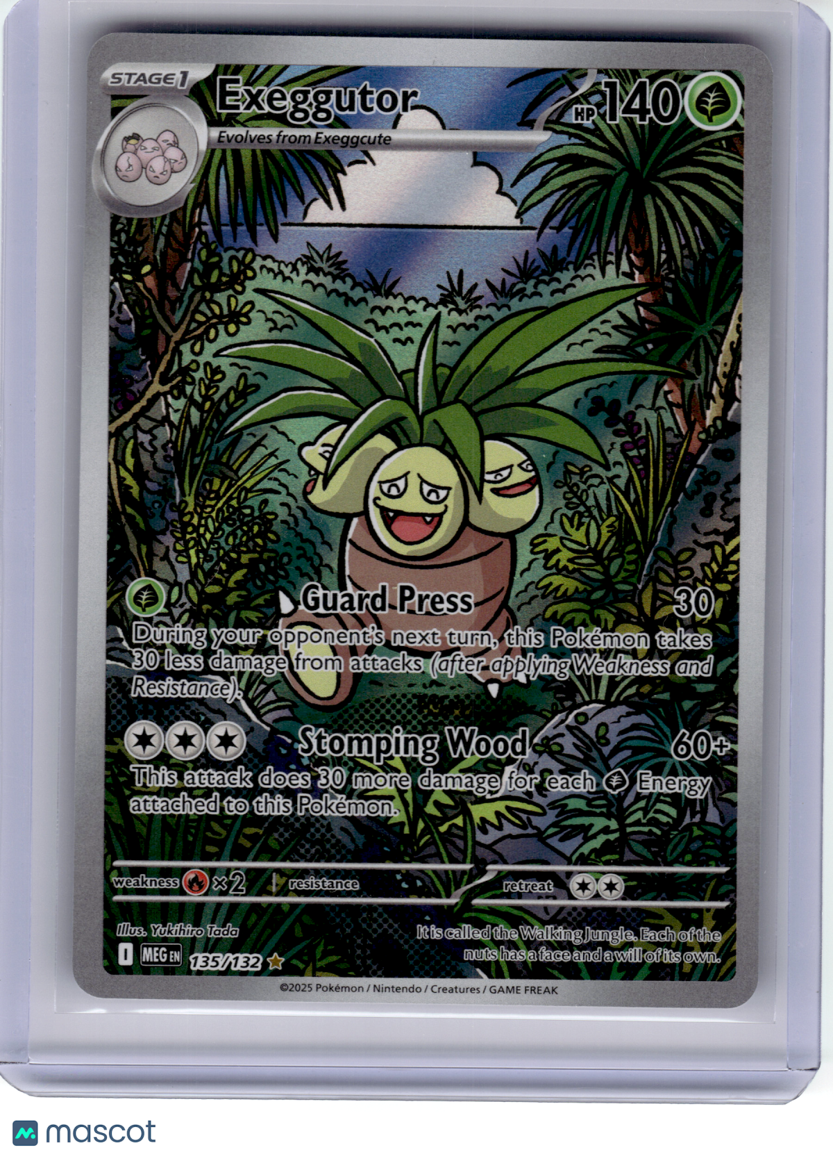 2025 Pokemon—Exeggutor #135 Mega Evolution—Illustration Rare Holo