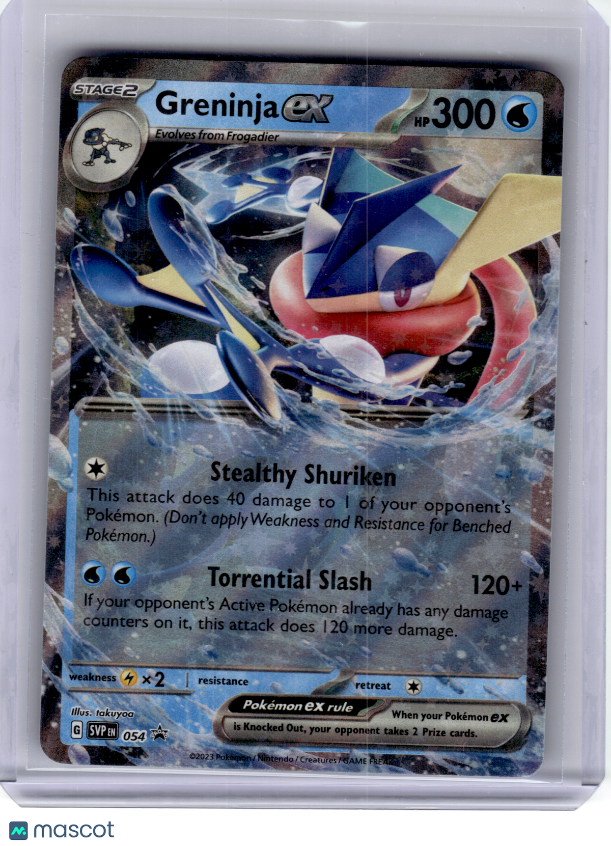 2023 Pokemon—Greninja EX #SVP EN 054 Scarlet & Violet—Black Star Promo Holo