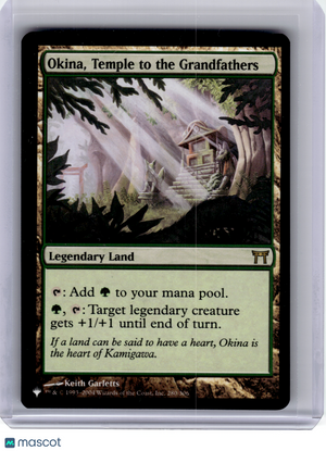 2004 Magic The Gathering Okina, Temple to the Grandfathers Champions of Kamigawa