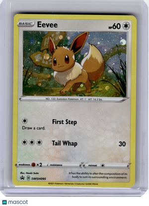 2021 Pokemon—Eevee #SWSH095 Sword & Shield—Black Star Promo Holo [LP]