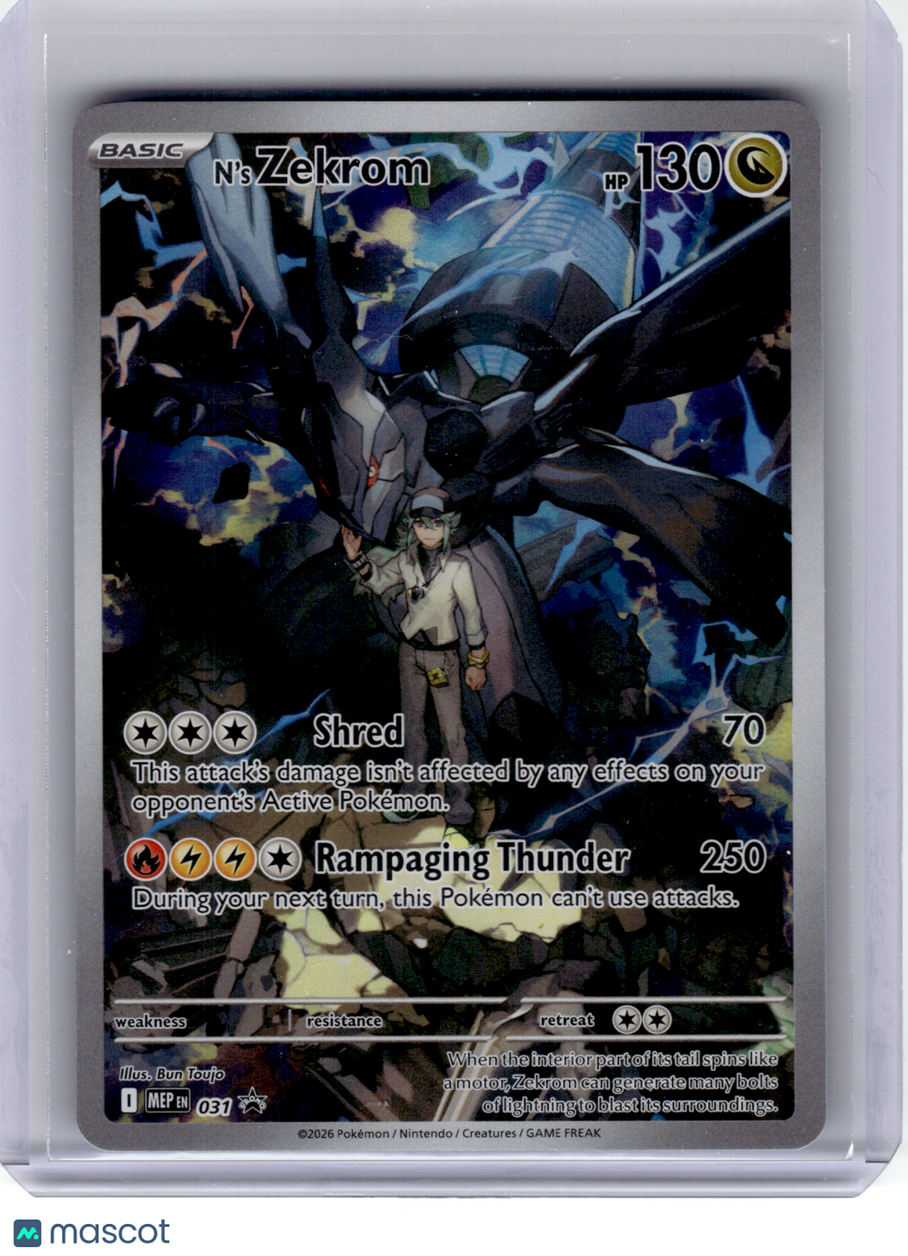 2026 Pokemon—N's Zekrom #031 Mega Evolution Promos—Black Star Promo Holo [LP]