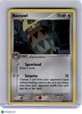 2005 Pokemon—Noctowl #43 EX Unseen Forces—Uncommon Reverse Holo (Stamped) [MP]